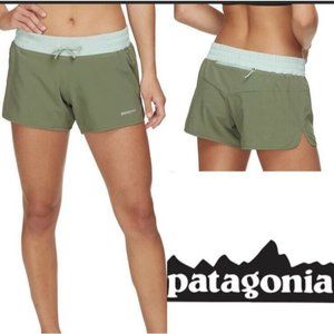Patagonia Nine Trails womens shorts sz S 6” inseam, green NEW WITH TAGS NWT